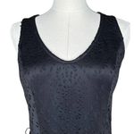 Candle's Black Laser Cut Scuba Skater Dress Open Back Tank Dress with Belt Sz 9 Photo 1