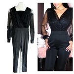 Chic Me  bodycon sheer sleeve jumpsuit Photo 1