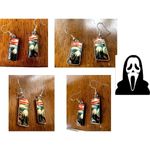 New The Scream Earrings Dangle Art to Wear Abstract Edward Munch Artist Handmade Black Photo 10