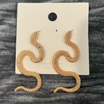 Gold Snake Earrings Photo 0