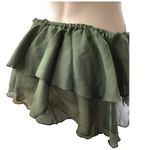 Zuliana ruffle tie skirt size small Made in USA New With Tags Green Photo 2