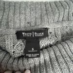 White House | Black Market Silver Gray Cable Knit Cowl Neck Sweater Size S Photo 7