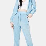 Hello Kitty NWT  Rhinestone Women’s UK 6 US 2 Baby Blue Velour Wide Leg Joggers Photo 2