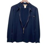 VENTILO La Collina Vintage Navy Blue Long Sleeve Zip Up Shirt Jacket Size M Size M Photo 0