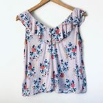 Velvet By Graham And Spencer Sleeveless Ruffle V-Neck Floral Top size XS Photo 4