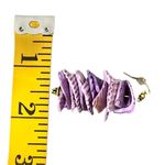 Lavender Purple Chunky Faux Shell 3 pc. Necklace & Earrings Costume Jewelry Set Photo 6