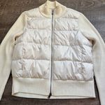 Ralph Lauren  Polo Jeans Co Ivory Knit-Sleeve Puffer Jacket Sweater Size XL Photo 5
