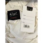 Mac Duggal  Sequined Tea Length Geometric Beaded Dress Sheath Dress White Womens Photo 8