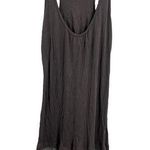 LA Made  Brown Knit Tank Dress Knit with Sweater Bottom Trim Small Photo 0