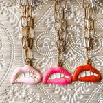 adri's Light Pink Lip Necklace  Photo 1