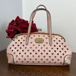 BRANGIO Italy Matte Twinkle Hearts Vegan Leather Handbag Pink Photo 1