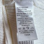 Cozy Casual off white V-neck bar back knit sweater size 1X/2X NWT Photo 3