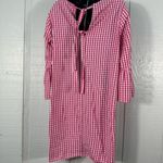 Crown & Ivy  Pink and White 3/4 Sleeve Dress Size Medium EUC Photo 5