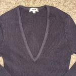 AGOLDE ‎ Tavi V-Neck Bodysuit Top Long Sleeve Ribbed Knit black size S Photo 2