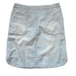 ✨J Jill light Denim Lyocell Tencel Blend Sz XS Skirt Pockets Pull Photo 3