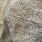 Loft Cream lace Long Sleeve Mock Neck Shirt Size XS Photo 6