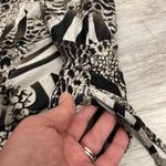 Isabella Rodriguez Tan Brown & Black Animal Print 3/4 Sleeve Ruched Sides Blouse Photo 10