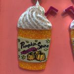 Betsey Johnson nwt Pumpkin Spice Frozen Latte Whipped Cream Cup Dangle Earrings Photo 5