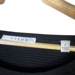 Cyrus NWT  Black Ribbed Boat Neck Dolman Sleeve Sweater Size S Photo 3