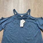 Melrose and Market  Pullover Sweater Womens Size Large Cold Shoulder Blue New NWT‎ Photo 2