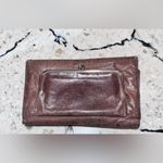 Vintage Princess Gardner Women's Genuine Lambskin Coin & Checkbook Wallet Purse Brown Photo 3
