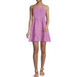 Free People  Desert Days Mini Pleated Dress Dramatic Orchid Cotton Large NWT Photo 4