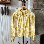 Ted Baker Ayveri Floral Woven Blouse In Yellow Photo 1