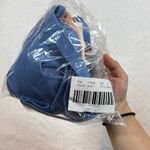 J. Crew Womens Bikini Top 2X Blue Ribbed Triangle Padded Summer Swim Plus Size Photo 8