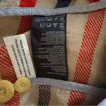 Tommy Hilfiger  Linen Orange Blue Striped Double Breasted Blazer Jacket Size 2 Photo 5