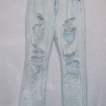 Aeropostale AERO Light Wash Denim Distressed High Rise 90s Baggy Straight Jeans Photo 0