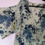 Sonoma 2X Sheer Cardigan Gray w Blue Floral Chiffon Longline Swim Kimono Photo 1