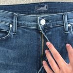 Mother “The Runaway Step Fray” Jeans in Manana Mi Amor Medium dark wash ankle Blue Size 32 Photo 4