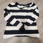 Ralph Lauren  Black and White Striped V-Neck T-shirt Size Medium Photo 0