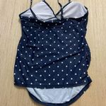 Ziola Maternity Polka Dot Navy White Tankini Top ONLY Size Medium New Blue Photo 2