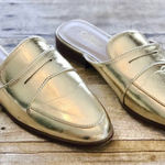 Catherine Malandrino  Gold Tuxedo Penny Mule Photo 0