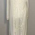 Vintage Nightgown/Robe Womens M 14/16 White Lace Nylon Long Peignoir Set Sears Size M Photo 0