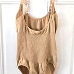 Beige Ribbed Bodysuit Shapewear Tummy Control Womens Size XL Tan Photo 0