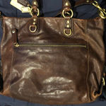 Coach Vintage  Madison Large Brown Leather Satchel Rear Zipper Pocket Bag 12935 Photo 2