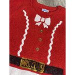 Ugly Christmas Sweater Womens L Santa‎ Suit Sherpa Sequined Fleece Red C0073 Size L Photo 2