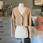 Wild Fable Sweater  Comfy Shrug Fluffy Cardigan Button Crop Womens XS Oversized Photo 2