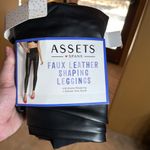 NWT Assets Spanx Leggings All Over Faux Leather 20258r Very Black Size Small Photo 8