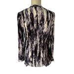Vera Wang Simply  Tie Dye Abstract Print Blouse Womens S Purple‎ Handkerchief Hem Photo 1