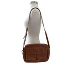 Tignanello Genuine Camel Soft Leather Handbag Crossbody Shoulder Pockets Purse Brown Photo 1