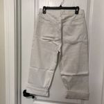 Marc Jacobs  Womens Big Jean 26 White Capri‎ Denim Embroidered Cropped NWT Photo 1