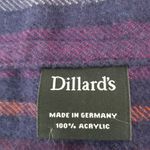 Dillard's Soft Striped Fringed Acrylic Infinity Scarf in Fuchsia Navy Orange Blue Photo 3