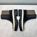 Tory Burch NEW  Hurricane Rain Boots Size 7 Black White Olive Green Wellington Photo 4