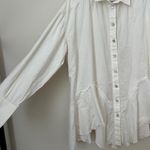 Free People Freya Poplin Button Up Shirt White Size XS Photo 5