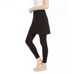 Eileen Fisher NWT  Skirted Ankle Legging in Black Viscose Jersey Pull-on Pants S Photo 1