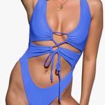 Chyr11 CHYRII Women's Sexy Cutout Lace Up Backless High Cut One Piece Swimsuit Monokini Photo 0
