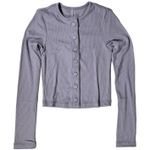 Outdoor Voices Outdoor‎ Voices Earl Grey Ribbed Cardigan XS Snap Front Long Sleeve Athleisure Photo 0